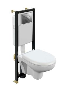 Комплект Cersanit 64230 NATURE CO DPL EO + BLACK + LEON ХРОМ ГЛЯНЦЕВЫЙ